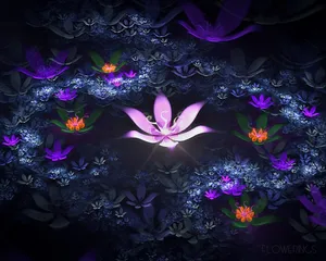 梦幻3D抽象花朵炫彩壁纸_13