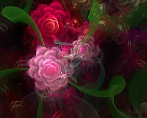 梦幻3D抽象花朵炫彩壁纸_15