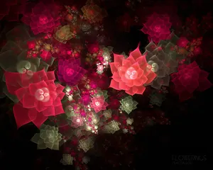 梦幻3D抽象花朵炫彩壁纸_16