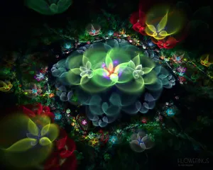 梦幻3D抽象花朵炫彩壁纸_17