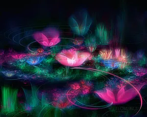 梦幻3D抽象花朵炫彩壁纸_26