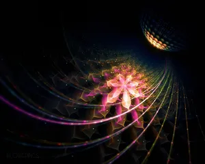梦幻3D抽象花朵炫彩壁纸_27