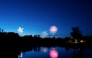 烟花夜景桌面壁纸_2