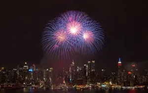 烟花夜景桌面壁纸_3