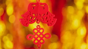 喜庆的红色新年装饰挂件图片_3
