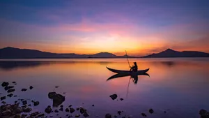 静谧的夕阳落日图片_6