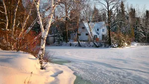 魁北克冬季雪景图片_8