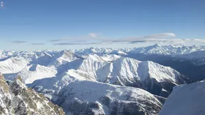 壮观秀丽的雪山图片_8