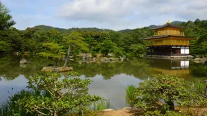 日本京都金阁寺风景高清图片_13