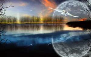 梦幻风景3D渲染壁纸_4