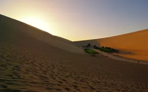 敦煌鸣沙山风景壁纸_2
