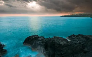 蓝色缤纷海岸桌面壁纸_8