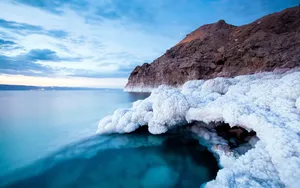 死海和盐湖的奇妙美景壁纸_8