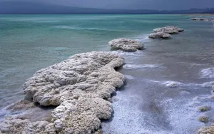 死海和盐湖的奇妙美景壁纸_11