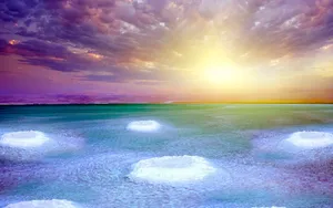 死海和盐湖的奇妙美景壁纸_12