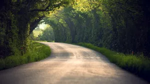 沿途道路风光桌面壁纸_4