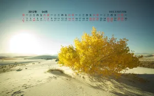 2012年4月日历桌面壁纸_2