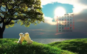 2012年4月日历桌面壁纸_6