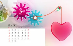 2012年1月日历桌面壁纸_10