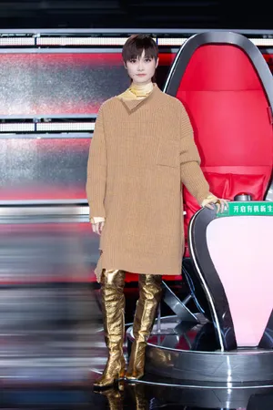 李宇春针织毛衣好声音舞台造型图片