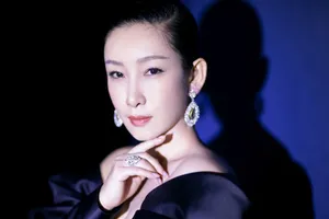 秦海璐露肩丝绸长裙沉静典雅写真图片_6