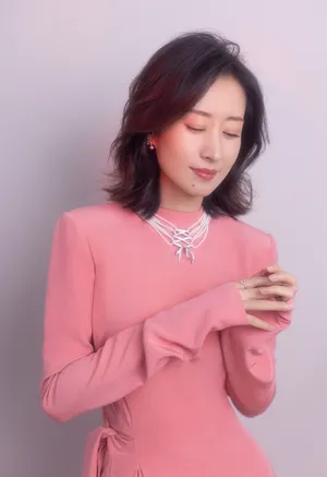刘敏涛性感粉裙写真图片_4