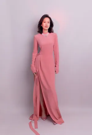 刘敏涛性感粉裙写真图片_6