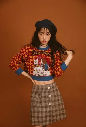 杨肸子雀斑妆时尚写真图片_2