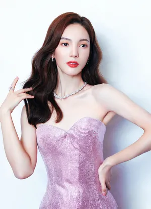 金晨星河流光长裙写真图片