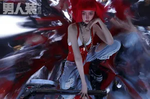 关晓彤爆炸双马尾写真图片_7