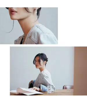 辛芷蕾休闲牛仔装率性简约写真图片_3