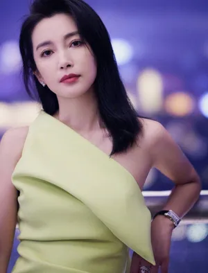 李冰冰半露肩连衣裙性感写真图片_2