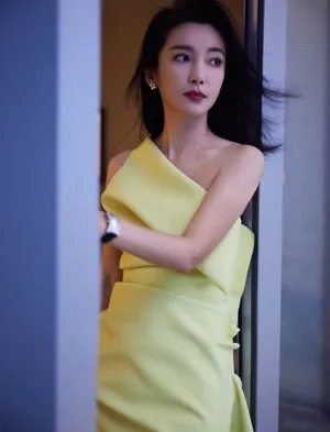 李冰冰半露肩连衣裙性感写真图片_3