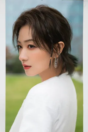 万茜白色长裙优雅气质写真_1