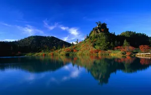 蓝色调的自然美景图片_3