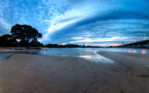 蓝色天空唯美风景桌面壁纸_22