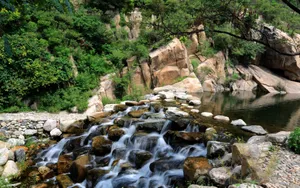 山东桃花峪风景桌面壁纸_13