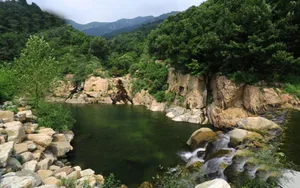 山东桃花峪风景桌面壁纸_17