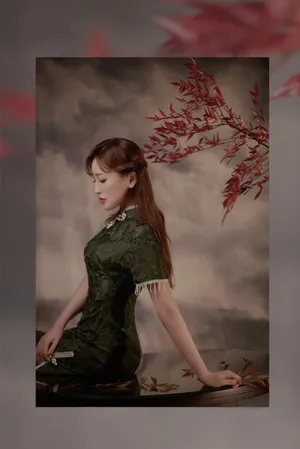 金莎旗袍造型古典优雅写真图片_6