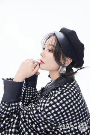海陆格子裙温柔恬静写真图片_2