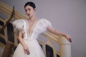 阚清子深V纱裙时尚优雅写真图片_3