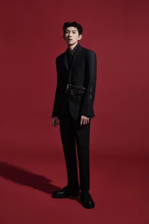 王源立挺西服帅气图片写真
