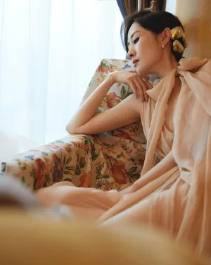 刘敏涛薄纱长裙妩媚性感写真_7