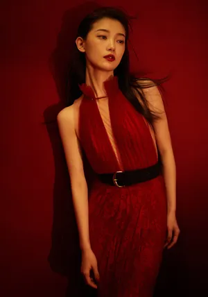 田依桐红色纱裙性感写真图片_4