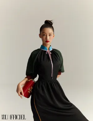 李沁长发造型时尚杂志写真大片_9