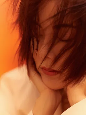 车晓橙色梦温婉写真图片_1
