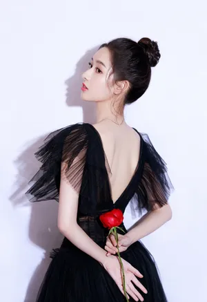 王玉雯性感黑纱裙写真图片_2