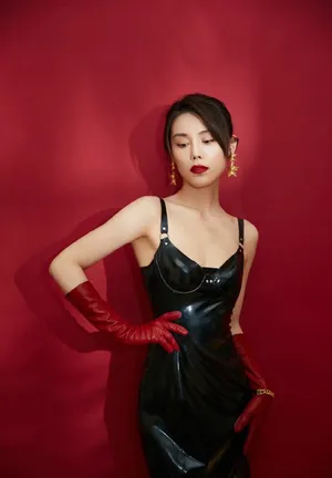 韩丹桐乳胶鱼尾裙性感写真图片_7