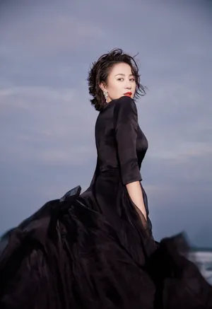 马丽性感靓丽黑裙写真图片_9