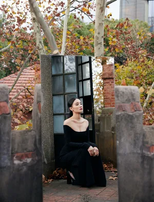 优雅女神宋佳露肩裙性感写真图片_8